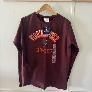 NWT Champion Virginia Tech Hokies Red Long Sleeve Shirt Men’s Small Red